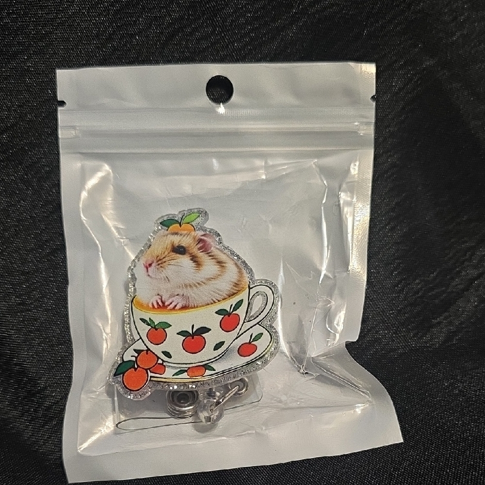 Hamster in Teacup Enamel Pin